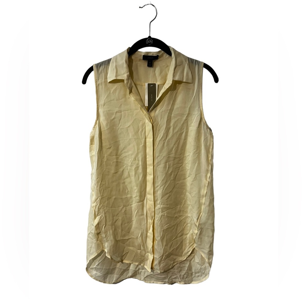 J. Crew Blouse collared business 100% silk